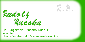 rudolf mucska business card